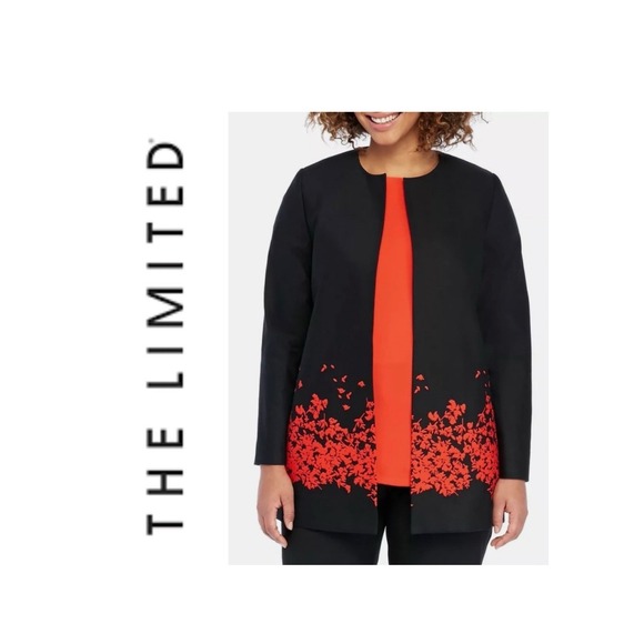 $149 The Limited Fall Floating Floral Jacket 18 Women's Plus Size Blazer - Picture 1 of 6